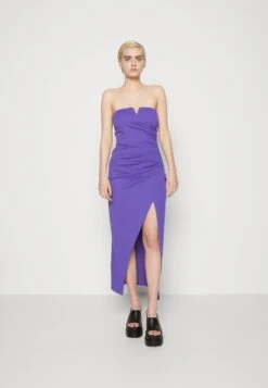 Wal G Gina V Neck Maxi - Jerseyjurk - Purple