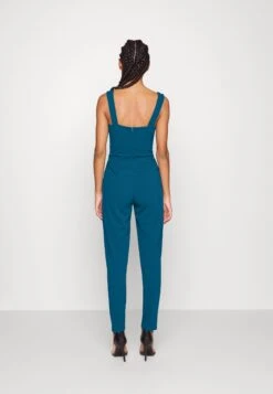 Wal G V Neck - Jumpsuit - Dark Teal Blue -Fashion Verkoop 788d7e810cc043d9bf90bd2a2171d985