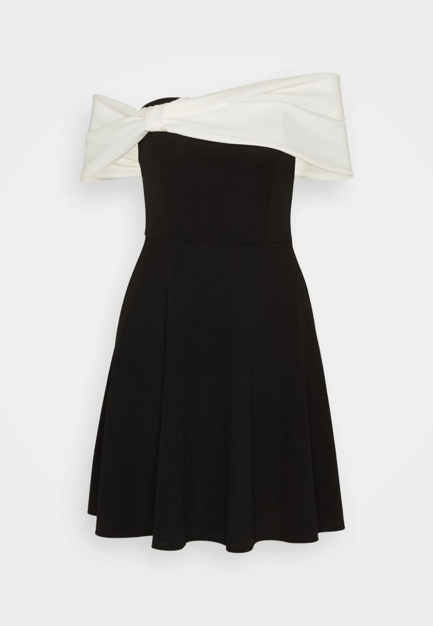 Wal G Alia Off Shoulder Skater - Cocktailjurk - Black/White 7 Wal G Alia Off Shoulder Skater - Cocktailjurk - Black/White - Afbeelding 5