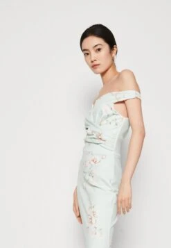 Wal G Wedding Kai V Neck Print Maxi - Galajurk - Sage Green -Fashion Verkoop 7d78cfd2e1be438d8740d0dce1404732