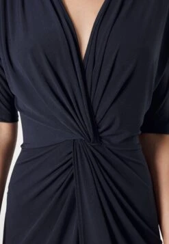 Knot Midi Dress - Jerseyjurk - Navy Blue -Fashion Verkoop 7e00e062fe494343baa88e3a488b2163
