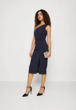 Wal G Sofia Midi - Jerseyjurk - Navy Blue -Fashion Verkoop 7eba3aeb08e64973a014dacc121a0b0a