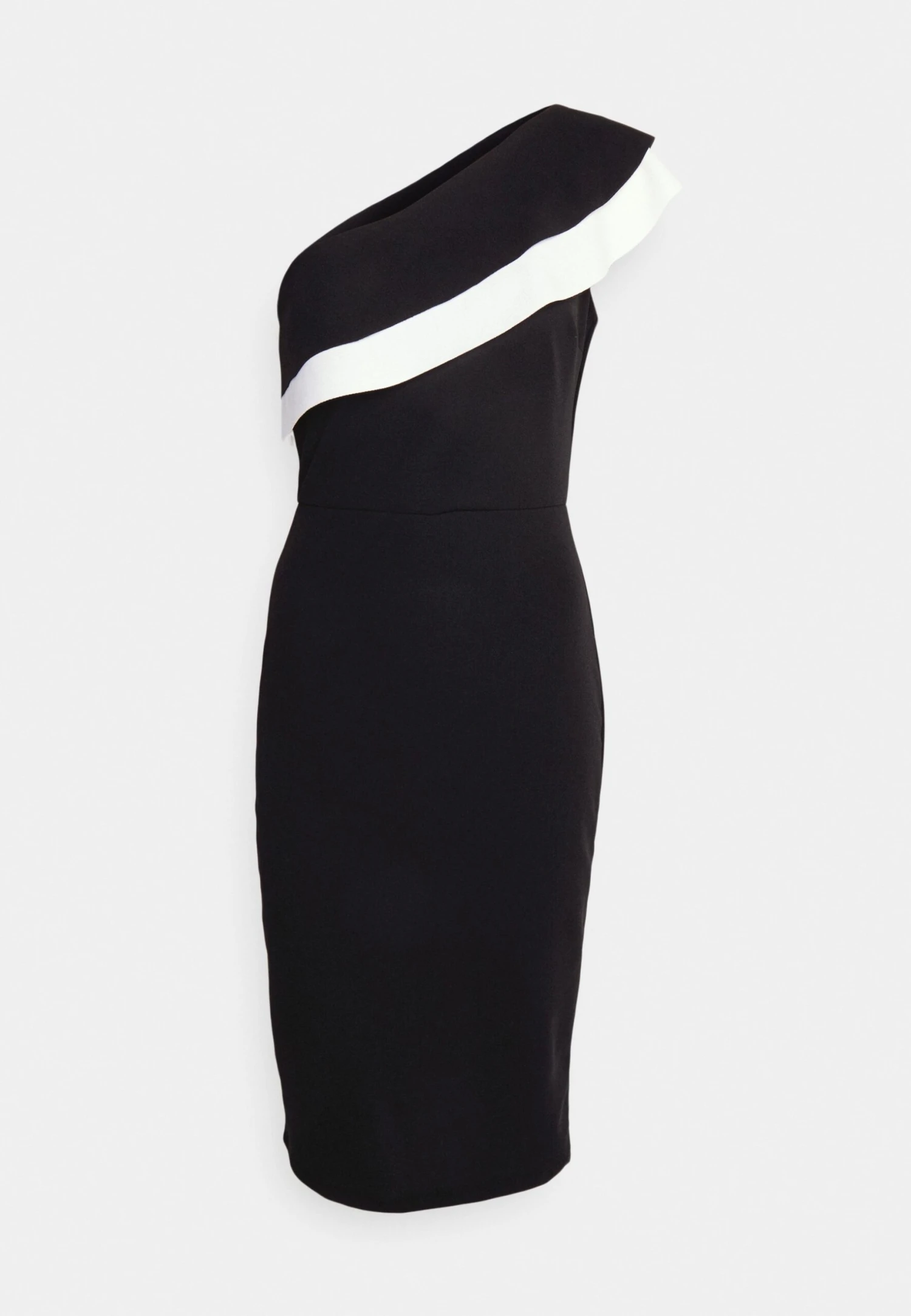 Wal G Smeena One Shoulder Midi - Jerseyjurk - Black/White 7 Wal G Smeena One Shoulder Midi - Jerseyjurk - Black/White - Afbeelding 5