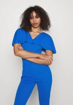 Liyavi Cape Sleeve- Jumpsuit - Electric Blue -Fashion Verkoop 846f15b402e442678ded3ed4925add0d