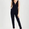 Wal G V Neck - Jumpsuit - Navy -Fashion Verkoop 8503f5db3ecb4caa8fb945bf65e213cd