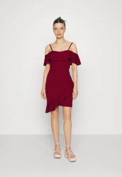 Revra Strappy Frill Skater - Jerseyjurk - Berry Wine