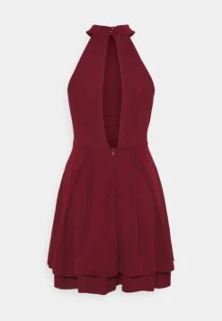 Wal G Cheryl Halter Neck Skater Dress - Jurk - Wine -Fashion Verkoop 880da5a21d5742e6afefb637134eaeeb