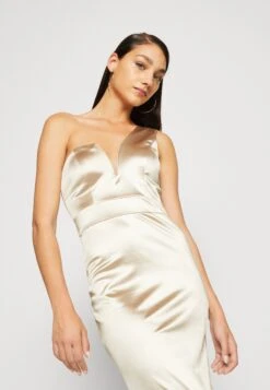 Wal G Evalina One Sleeve Maxi - Galajurk - Champagne -Fashion Verkoop 9346ebbebd34415996d3098c673a1593