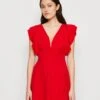Wal G Lucia V Neck Frill Sleeve Skater Dress - Cocktailjurk - Red -Fashion Verkoop 98cfee4364994f3e825815122567f7dd