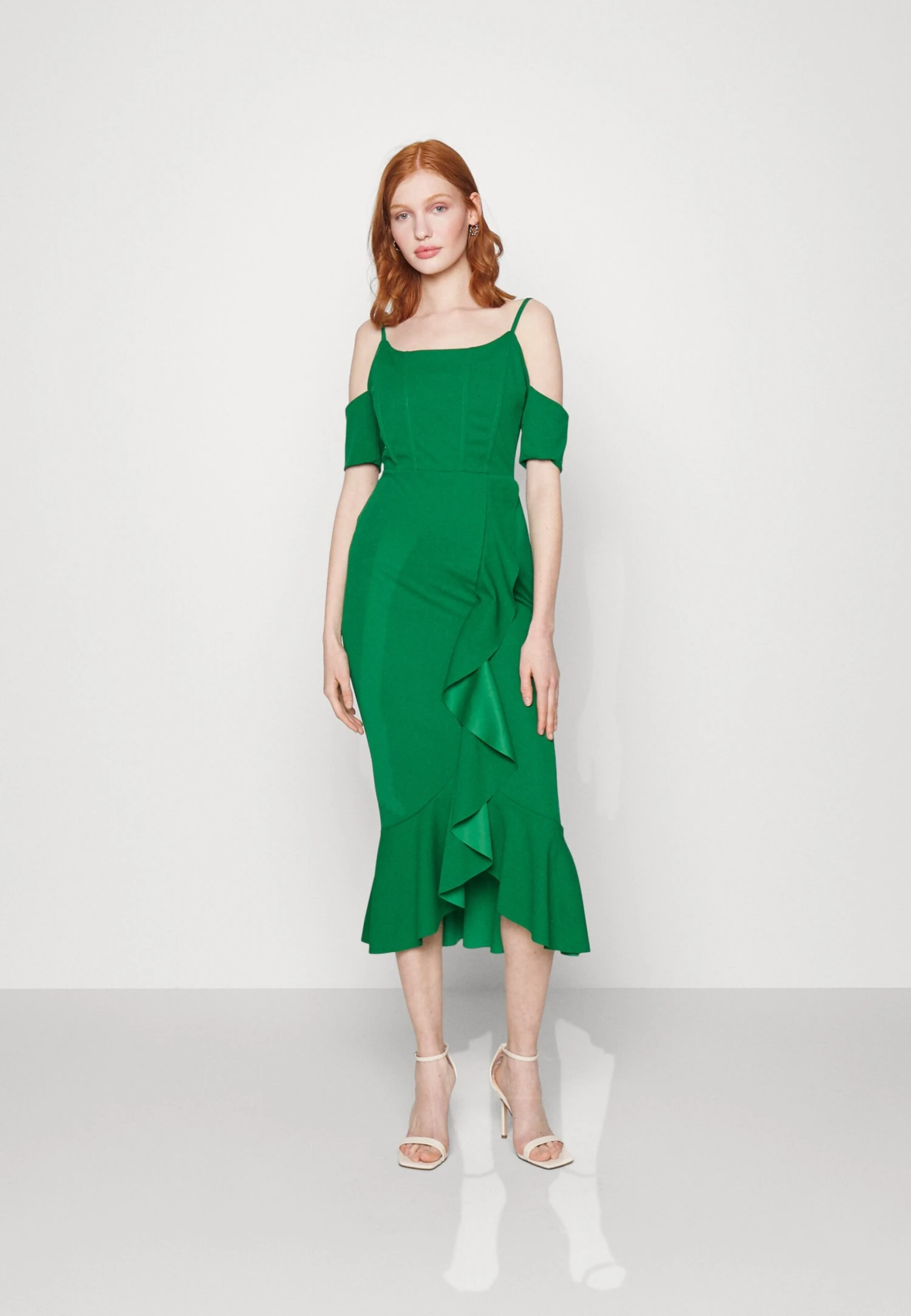 Wal G Saskia Strappy Midi - Cocktailjurk - Leaf Green 4 Wal G Saskia Strappy Midi - Cocktailjurk - Leaf Green - Afbeelding 2