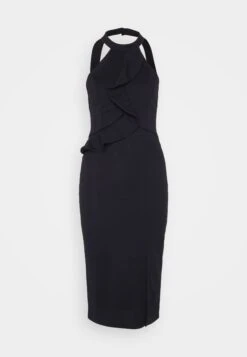 Wal G Sasha Frill Neck Midi Dress - Jerseyjurk - Navy Blue -Fashion Verkoop 9afab5b320164623b2d82ba9bc80c514