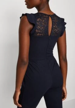 Wal G Ruffle With Back Insert - Jumpsuit - Navy Blue -Fashion Verkoop 9bf04508bbbd4e029767ce99d7433518