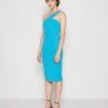 Wal G Meg One Shoulder Midi - Cocktailjurk - Mediterranean Blue -Fashion Verkoop a35e4ab7534246888b7fe636863d2255