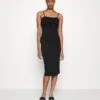 Cyndee Front Tie Midi Dress - Jerseyjurk - Black -Fashion Verkoop a40a293f133246a5a6838dd8154445d9