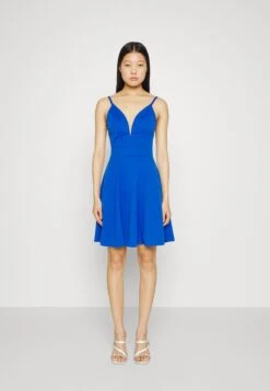 Wal G Vincent Skater Dress - Jerseyjurk - Electric Blue