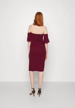 Wal G Cylon Off Shoulder Midi Dress - Cocktailjurk - Berry Wine -Fashion Verkoop a5111abb52b94435be525677c9e3832d