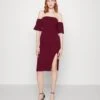 Wal G Cylon Off Shoulder Midi Dress - Cocktailjurk - Berry Wine -Fashion Verkoop a624675cc35646ffb493c3c1195ab403