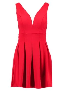 Eloise V Neck Skater Dress - Cocktailjurk - Red -Fashion Verkoop a8f51522afc94592a5c34a539482afa4