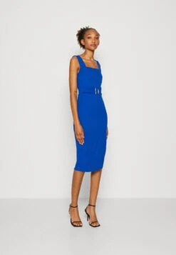 Wal G Jumina Buckle Midi - Jerseyjurk - Electric Blue