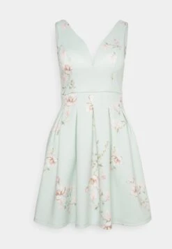 Wal G Wedding - Lila V Neck Print Skater - Cocktailjurk - Hellgrün, Mehrfarbig -Fashion Verkoop ab564ecd9bd3475eb62d02550359bc22