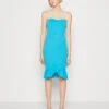 Wal G Chrissy Ruffle Midi - Jerseyjurk - Mediterranean Blue -Fashion Verkoop abd52306985640eaacca8d930b9ed686