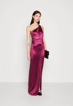 Wal G Stoey One Shoulder Maxi - Jerseyjurk - Plum -Fashion Verkoop ae186cbef4d8464f877df6d678597207
