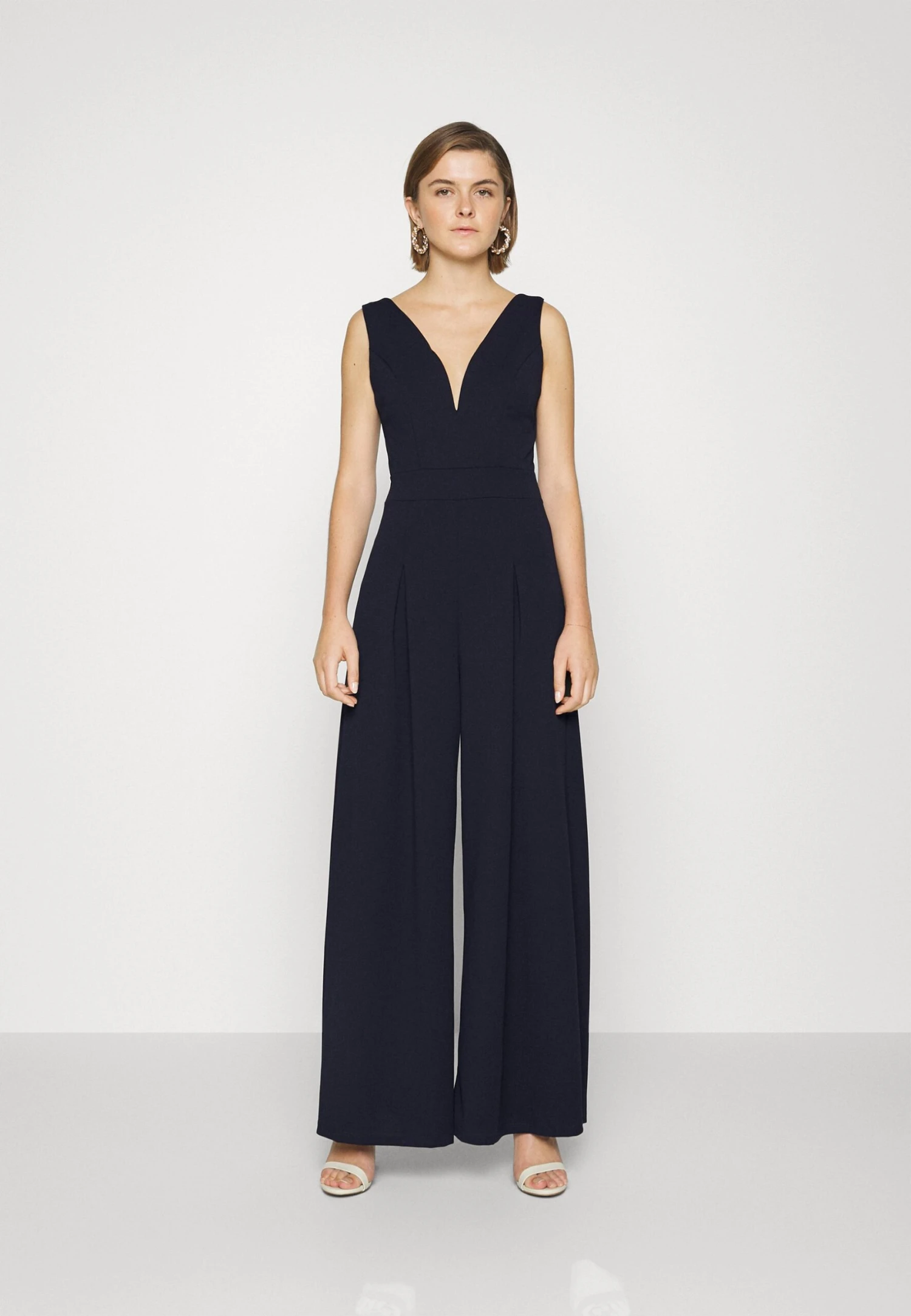 Wal G Jackie Wide Leg - Jumpsuit - Navy Blue 3 Wal G Jackie Wide Leg - Jumpsuit - Navy Blue