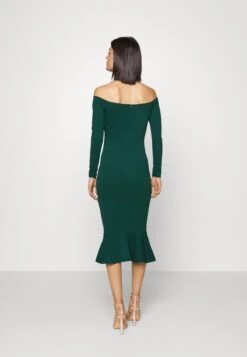 Wal G Michelle Off Shoulder Midi - Jerseyjurk - Emerald Green -Fashion Verkoop b0f9e0254d9d41beb064bf9f1fe2b9ab
