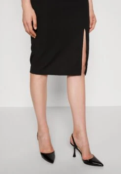 Wal G Simah Frill Midi Dress - Jerseyjurk - Black/Mango -Fashion Verkoop b2e884a64cea43bbaa091acbf04932ff