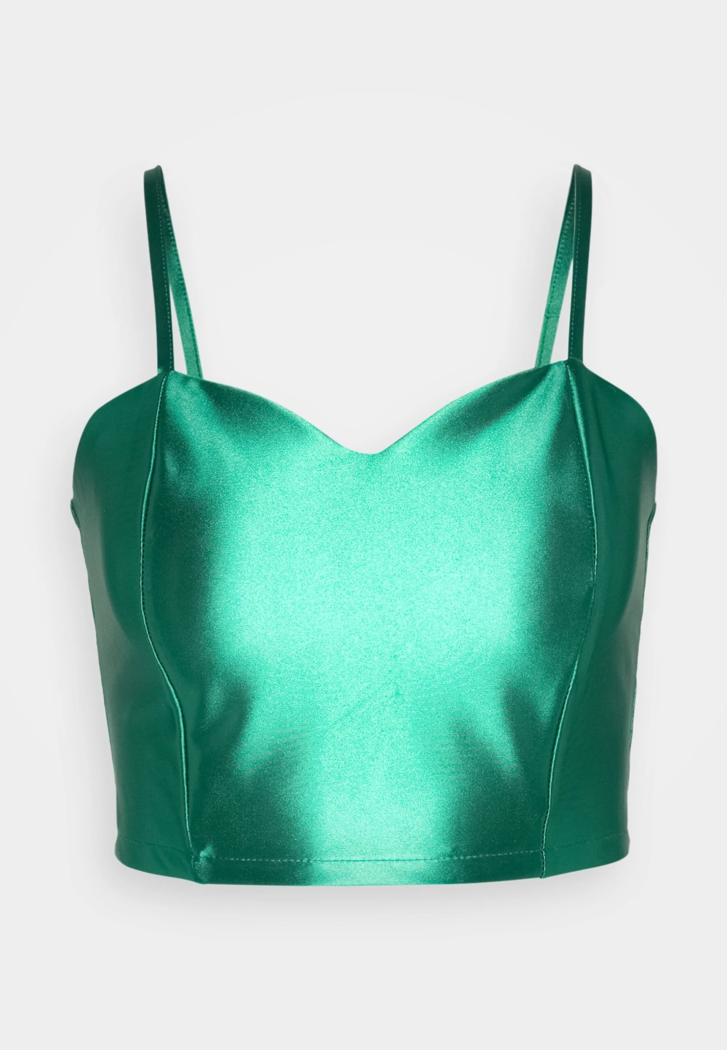 Wal G Daz Heart Neck Crop- Top - Leaf Green 7 Wal G Daz Heart Neck Crop- Top - Leaf Green - Afbeelding 5
