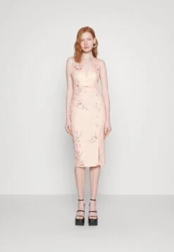 Wal G Wedding Alma V Neck Midi - Jerseyjurk - Light Pink