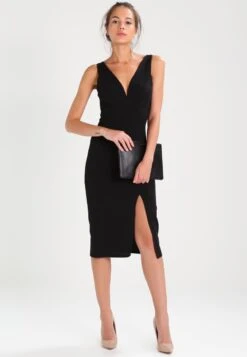 Wal G V Neck Midi - Jerseyjurk - Black -Fashion Verkoop bc4b6ef8441342e7aeafadad02d66e9d