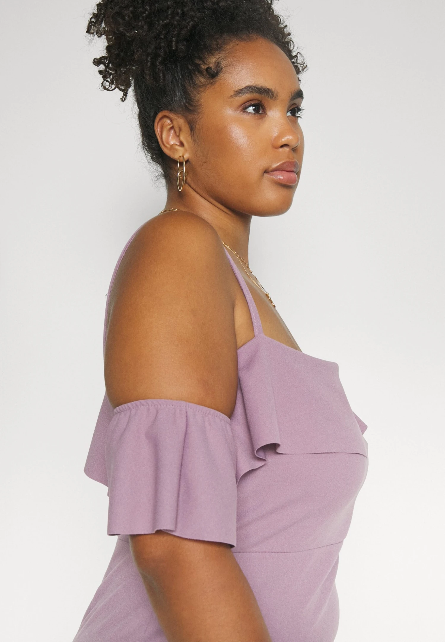 Andy Ruffle Midi - Jerseyjurk - Mauve Pink 7 Andy Ruffle Midi - Jerseyjurk - Mauve Pink - Afbeelding 5