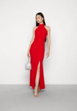 Wal G Halter Neck Maxi Dress - Galajurk - Red -Fashion Verkoop bd0d5270211949e18adc9d486318ff07