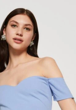 Wal G Rish Off Shoulder Maxi - Jerseyjurk - Powder Blue -Fashion Verkoop bf612901dbec459db85098d596ce5ba5