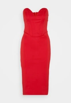 Wal G Dolly V Neck Midi - Jerseyjurk - Red -Fashion Verkoop c135f9aabeb64b19b3a25a7a7cc7946d