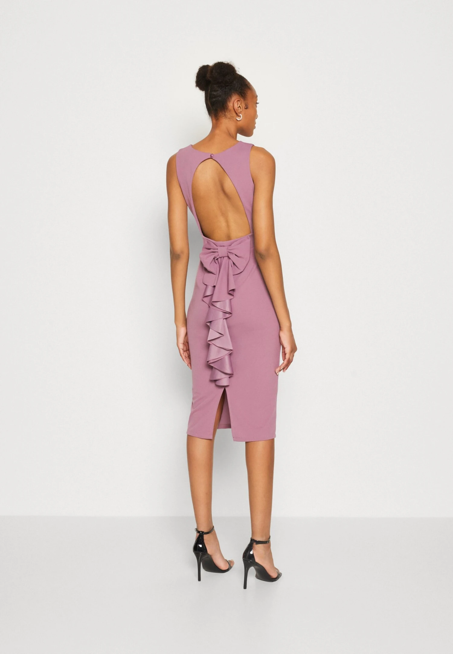 Wal G Petra Ruffle Midi - Jerseyjurk - Mauve Pink 3 Wal G Petra Ruffle Midi - Jerseyjurk - Mauve Pink