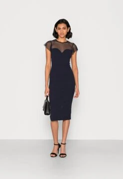 Wal G Dylan Midi Dress - Cocktailjurk - Navy -Fashion Verkoop c8a7faa67b7b438c8b0bde38c95a7a98