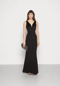 Wal G V Neck Maxi - Galajurk - Black -Fashion Verkoop cddc14697f384b1a9568d312db4f0127