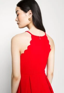 Scallop Edge Dress - Jurk - Red -Fashion Verkoop ce5d2312650f445e902fedf934af54d0