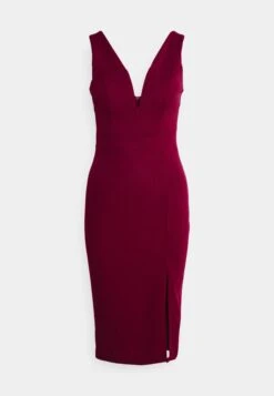 V Neck Midi - Cocktailjurk - Berry Wine -Fashion Verkoop cf301e3b24a348d59702b43a7d5ed496