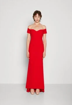 Wal G Rish Off Shoulder Maxi - Jerseyjurk - Red