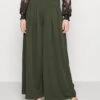 Venisa Wide Leg Trouser - Broek - Dark Khaki -Fashion Verkoop d0b80e5ed63c4596a6768b1d74af58fc