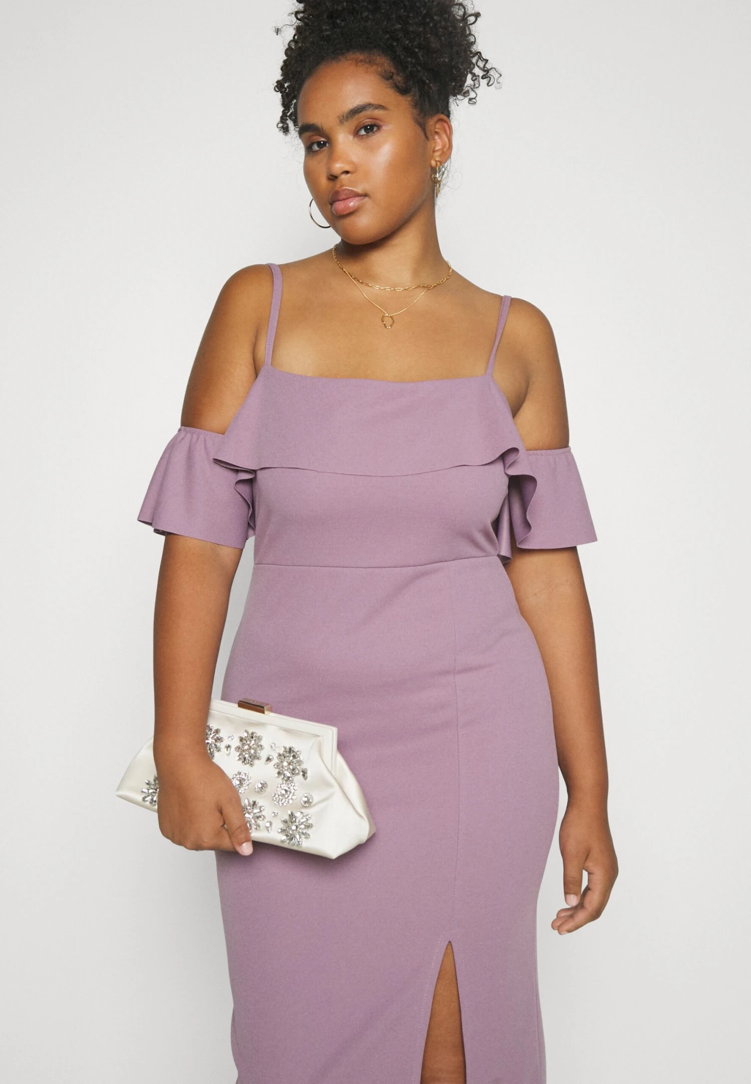 Andy Ruffle Midi - Jerseyjurk - Mauve Pink 6 Andy Ruffle Midi - Jerseyjurk - Mauve Pink - Afbeelding 4