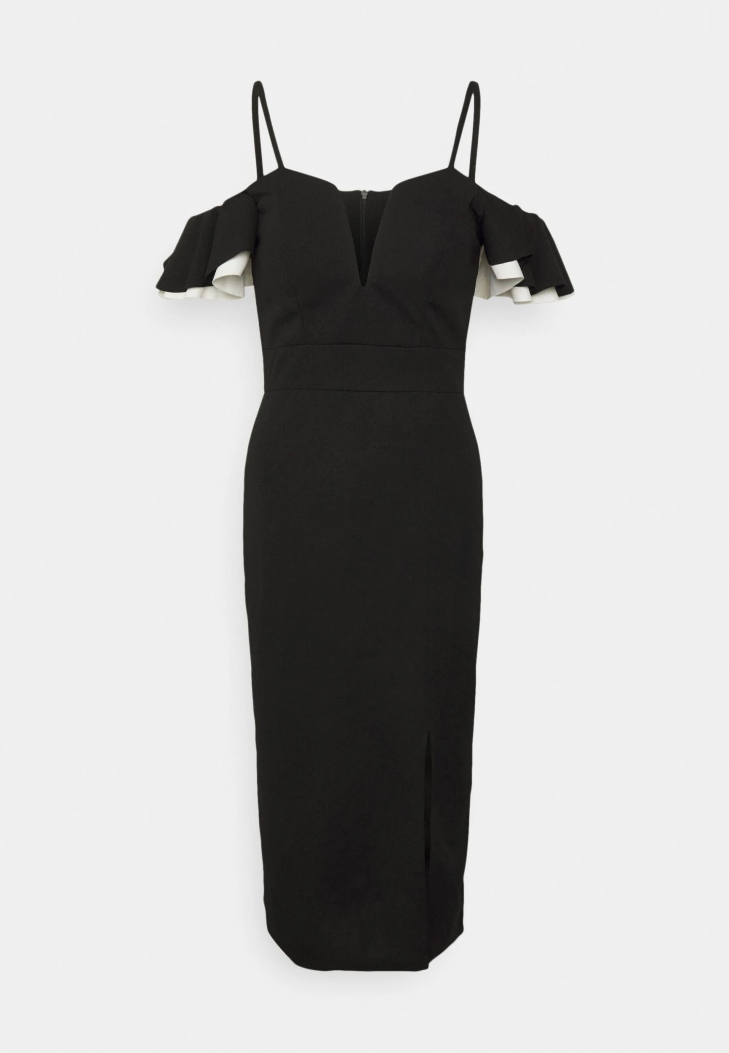 Wal G Simah Frill Midi Dress - Jerseyjurk - Black/White 7 Wal G Simah Frill Midi Dress - Jerseyjurk - Black/White - Afbeelding 5