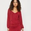 Wal G Trinity Mini - Jerseyjurk - Burgundy -Fashion Verkoop d77489bd1b014328895e31b836c86ec3