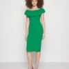 Wal G Himani Frill Neck Midi Dress - Jerseyjurk - Leaf Green -Fashion Verkoop db160007c1b346c1a4f6dc91b3c73c17