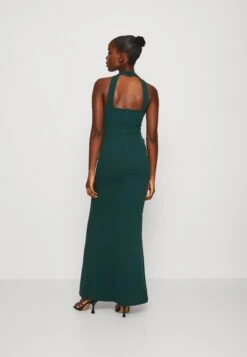 Wal G Tilly Ruffle Halter Neck Maxi Dress - Jerseyjurk - Forest Green -Fashion Verkoop dedab6579442409ca5d42e04edd75918