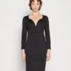 Wal G Zanad V Neck Midi - Jerseyjurk - Black -Fashion Verkoop e15ce673c1234577ab35c58952f4f9d6