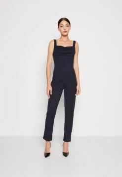Wal G Serena Pleated - Jumpsuit - Navy Blue